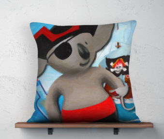 Koala Heist LInen Pillow 22-by-22 Inches