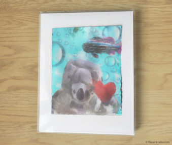 Magic Koalas Watercolor Pastel Painting 11-by-14 Inch Frame 70