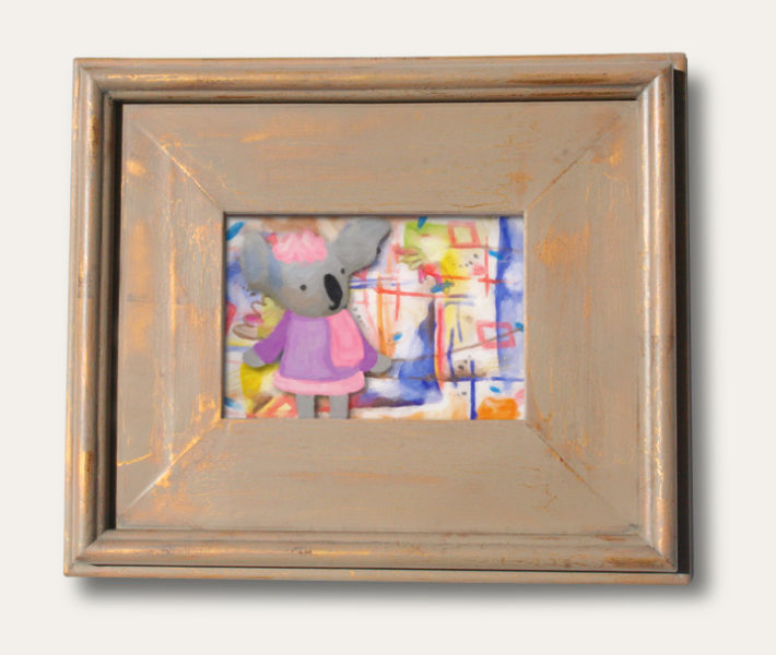 Modern Art Koalas Classic Painting 8-by-10 Inch Driftwood Color Gallery Frame 1
