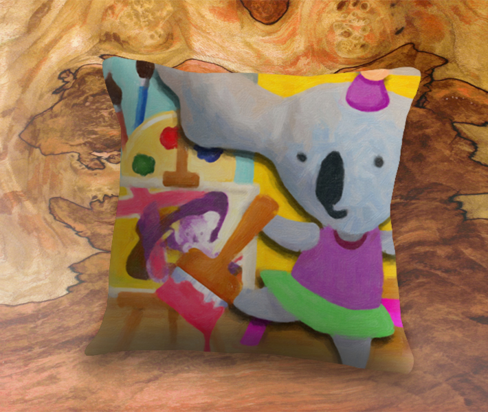 Pop Art Koalas App Icon 22-Inch Linen Pillow