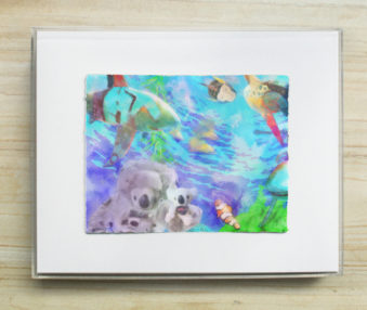Dream Koalas Pastel : WatercolorPainting 8 by 10 Frame 4