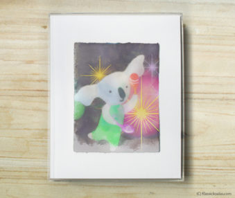 Happy Koalas Watercolor Pastel Painting 8-by-10 Inch Frame 14