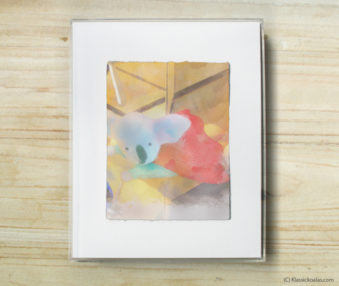 Happy Koalas Watercolor Pastel Painting 8-by-10 Inch Frame 21