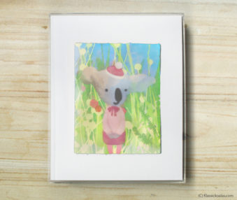 Happy Koalas Watercolor Pastel Painting 8-by-10 Inch Frame 4