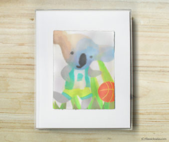 Happy Koalas Watercolor Pastel Painting 8-by-10 Inch Frame 45