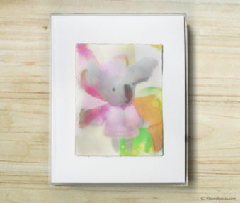 Happy Koalas Watercolor Pastel Painting 8-by-10 Inch Frame 6