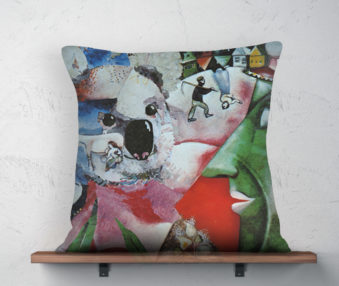 Koala Museum Chagall Linen Pillow 22-by-22 Inches