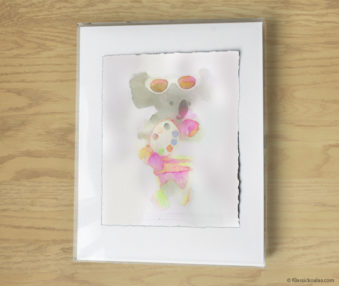 Magic Koalas Watercolor Pastel Painting 11-by-14 Inch Frame 32