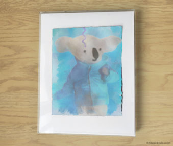 Magic Koalas Watercolor Pastel Painting 11-by-14 Inch Frame 47