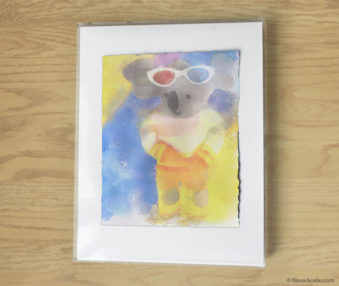 Magic Koalas Watercolor Pastel Painting 11-by-14 Inch Frame 49