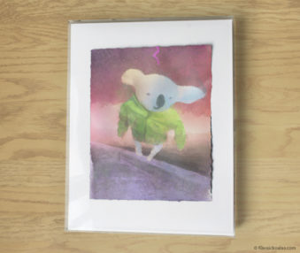 Magic Koalas Watercolor Pastel Painting 11-by-14 Inch Frame 53