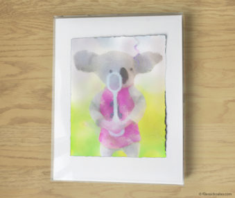 Magic Koalas Watercolor Pastel Painting 11-by-14 Inch Frame 63