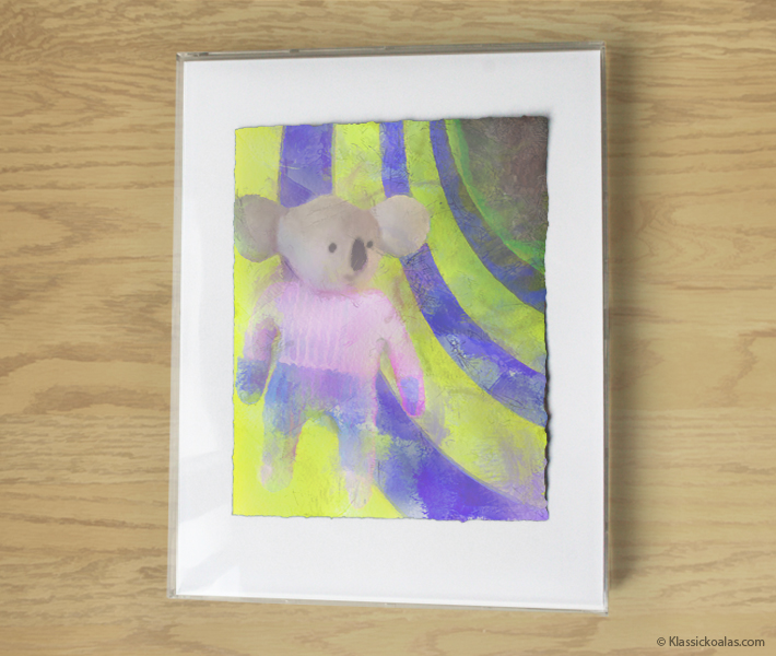 Magic Koalas Watercolor Pastel Painting 11-by-14 Inch Frame 65