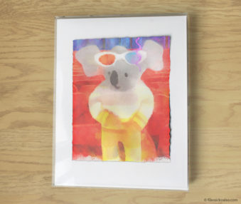 Magic Koalas Watercolor Pastel Painting 11-by-14 Inch Frame 67