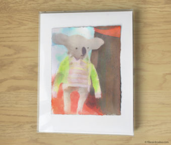 Magic Koalas Watercolor Pastel Painting 11-by-14 Inch Frame 68