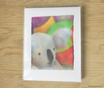 Magic Koalas Watercolor Pastel Painting 11-by-14 Inch Frame 69
