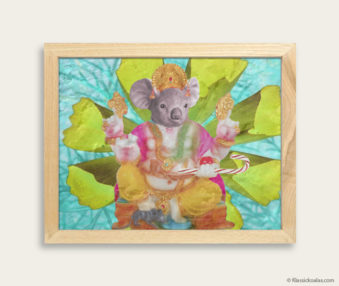 Pop Art Koalas Encaustic Painting 8-by-10 Inch Frame 27
