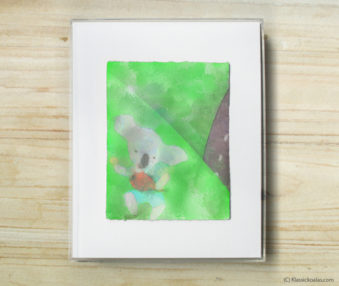 Space Koalas Watercolor Pastel Painting 8-by-10 Inch Frame 28
