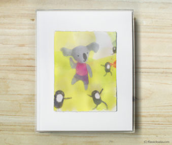 Space Koalas Watercolor Pastel Painting 8-by-10 Inch Frame 4