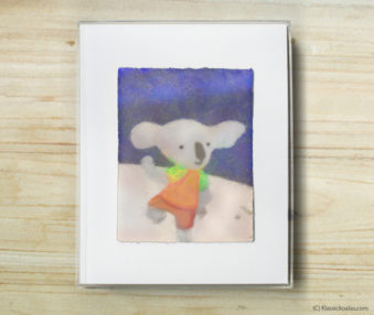 Space Koalas Watercolor Pastel Painting 8-by-10 Inch Frame 42