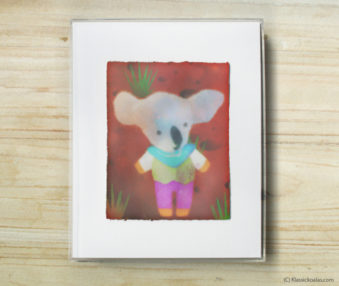 Space Koalas Watercolor Pastel Painting 8-by-10 Inch Frame 43
