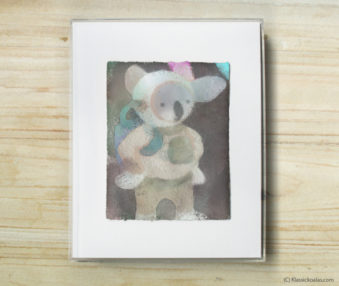 Space Koalas Watercolor Pastel Painting 8-by-10 Inch Frame 49